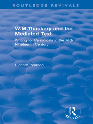 cover image of W.M.Thackery and the Mediated Text
